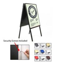 A-Frame 18x18 Sign Holder | with SECURITY SCREWS on Snap Frame 1 1/4" Wide