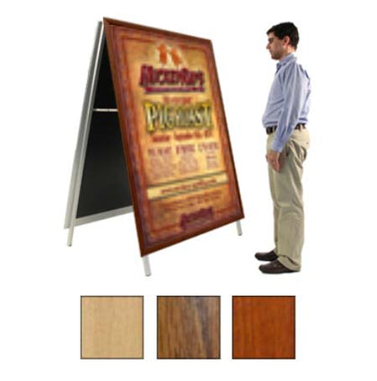 Wooden A-Frame 30x40 Sign Holder  WOOD Snap Frame 1 1/4 Wide FREE  Shipping – Displays4Sale