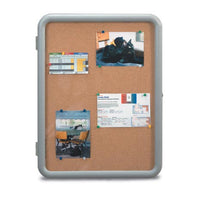 18" x 24" Plastic Framed Enclosed Cork Boards with Round Corners