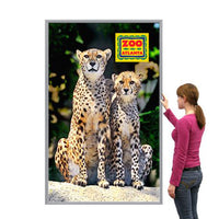 EXTRA-LARGE Poster Snap Frame 36x72 with 1 1/4" Security Profile for Mounted Graphics on 1/8", 3/16" and 1/4" Thick Boards