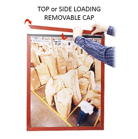 Slide In 16x24 Wood Frame Top Load, Side Load Poster Frame Sign Holder